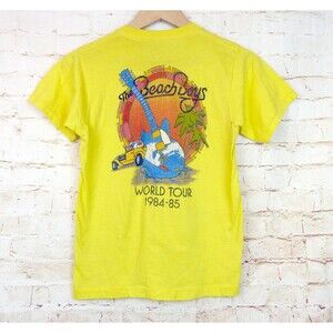 Vintage 80s The Beach Boys Tour T Shirt Sz M Single Stitch USA 1984 1985 Concert